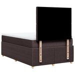 vidaXL Sommier à lattes de lit et matelas marron foncé 120x190cm tissu