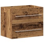 vidaXL Meuble de Salle de Bain avec Lavabo Intégré Bois Ancien Bois Ingénierie