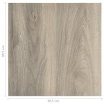 vidaXL Dalles de plancher autoadhésives 55 Pièces PVC 5 11 m² taupe