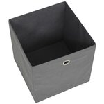 vidaXL Boîtes de rangement 4 Pièces Tissu intissé 28x28x28 cm Gris