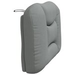 vidaXL Coussin de tête de lit gris clair 90 cm tissu
