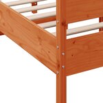 vidaXL Cadre de lit sans matelas cire marron 120x190cm bois pin massif