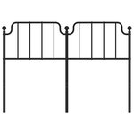 vidaXL Tête de lit métal noir 135 cm