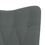 vidaXL Chaise à bascule Gris foncé Tissu