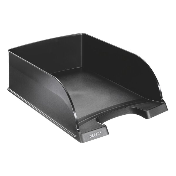Corbeille à courrier leitz maxi format plus jumbo noire - lot de 4