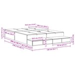 vidaXL Cadre de lit Sonoma Oak 140x200 cm