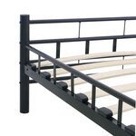 vidaXL Cadre de lit sans matelas noir acier 180x200 cm