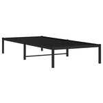 vidaXL Cadre de lit métal noir 90x200 cm