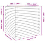 vidaXL Jardinière 70x70x72 5 cm bois de pin imprégné