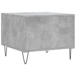 vidaXL Table basse gris béton 50x50x40 cm bois d'ingénierie