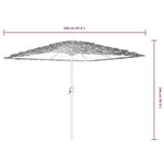 vidaXL Parasol de jardin avec mât en acier bleu 248x248x248 cm