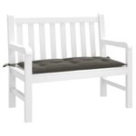 vidaXL Coussin de banc de jardin gris foncé mélangé 100x50x7 cm tissu