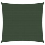 vidaXL Voile d'ombrage 160 g/m² Vert foncé 3x3 m PEHD