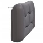 vidaXL Coussin de tête de lit gris 140 cm similicuir