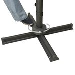 vidaXL Parasol déporté avec mât et lumières LED Taupe 300 cm