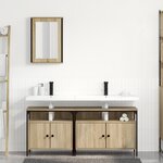 Cabinet de Salle de Bain vidaXL 3 Pièces en Bois d'Ingénierie Chêne de Sonoma
