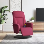 vidaXL Fauteuil de massage inclinable avec repose-pied rouge bordeaux