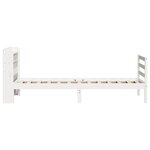vidaXL Cadre de lit avec tête de lit sans matelas blanc 75x190 cm