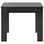 vidaXL Table à manger extensible Noir brillant 175x90x75 cm