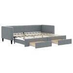 vidaXL Lit de jour avec gigogne et tiroirs sans matelas 80x200 cm