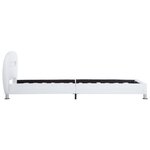 vidaXL Cadre de lit avec LED Blanc Similicuir 100 x 200 cm