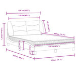 vidaXL Lit avec matelas cappuccino 120x200 cm similicuir