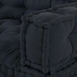 Coussin de canapé palette vidaXL avec accoudoirs et dossier en tissu gris anthracite