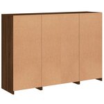 vidaXL Buffets avec lumières LED 3 Pièces chêne brun bois d'ingénierie