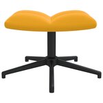 vidaXL Chaise de relaxation avec tabouret Jaune moutarde Velours