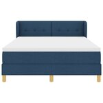 Lit Box Spring vidaXL avec Matelas Bleu 140x200 cm en Tissu
