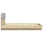 vidaXL Cadre de lit sans matelas chêne sonoma 120x190 cm