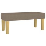 vidaXL Sommier à lattes de lit avec matelas Taupe 80x200 cm Tissu