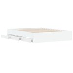 vidaXL Cadre de lit avec tiroirs sans matelas blanc 140x200 cm
