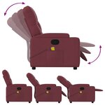 vidaXL Fauteuil de massage inclinable Rouge bordeaux Tissu