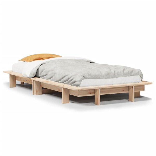 vidaXL Cadre de lit sans matelas 75x190 cm bois de pin massif