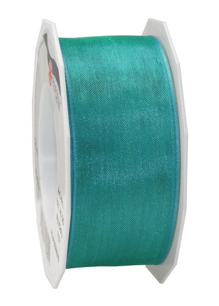 Organza four seasons 25-m-rouleau 40 mm  glauque laitonné