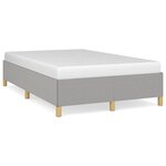 vidaXL Cadre de lit sans matelas gris clair 120x190 cm tissu