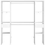 Kit dressing ARTIC EKIPA - mélaminé blanc - 2 penderies + 2 tiroirs - 176 x 40 x 180 cm