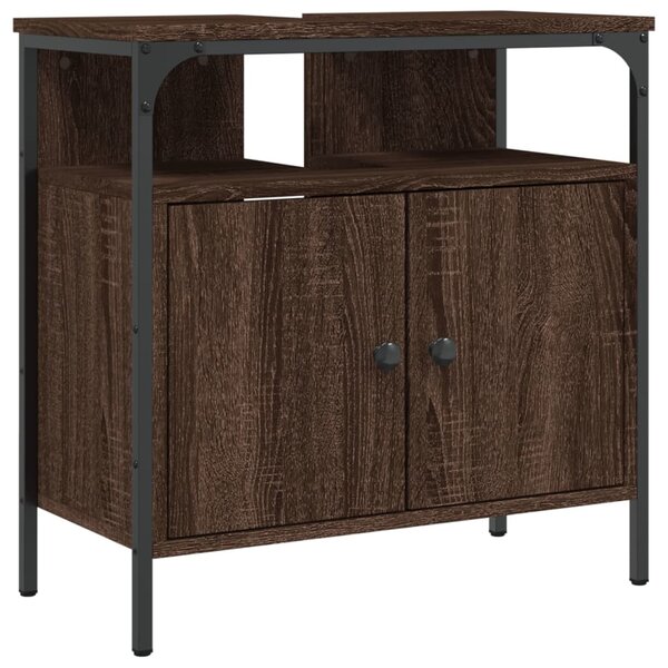 vidaXL Armoire lavabo de salle de bain chêne marron 60x30x60 cm