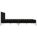 vidaXL Cadre de lit noir 150x200 cm bois d'ingénierie et métal