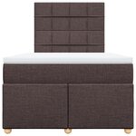 vidaXL Sommier à lattes de lit avec matelas Marron foncé 120x200 cm