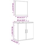 vidaXL Ensemble de meubles salle de bain 2 Pièces chêne bois d'ingénierie