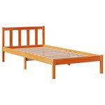 vidaXL Cadre de lit et tête de lit cire marron 100x200 cm bois de pin