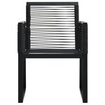 vidaXL Ensemble à manger d'extérieur 9 Pièces Rotin PVC Noir