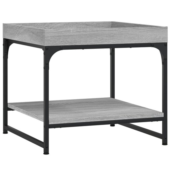 vidaXL Table basse sonoma gris 49 5x49 5x45 cm bois d'ingénierie
