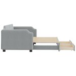vidaXL Lit de jour avec gigogne et tiroirs sans matelas 90x200 cm