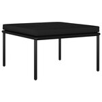vidaXL Salon de jardin 8 Pièces avec coussins Noir PVC