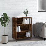 vidaXL Bibliothèque chêne fumé 69 5x32 5x90 cm bois d'ingénierie