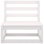 vidaXL Salon de jardin 2 Pièces avec coussins Blanc Bois de pin massif