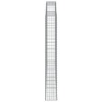 vidaXL Paniers à gabions arqués 3 Pièces 300x30x220/240 cm fer galvanisé